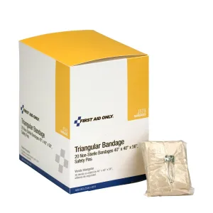 First Aid Only J578-001: 40"X40"X56" Muslin Triangular Bandage, 20/Box