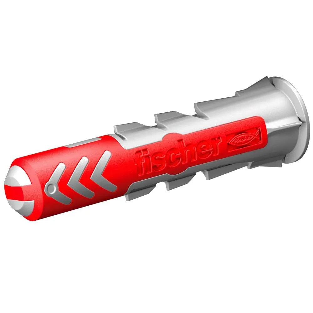 fischer DuoPower 3/16" x 1", 100 Plugs Without Screws, Powerful Universal Plug with Intelligent 2-Component Technology for Fastenings in Concrete, Bricks, Drywall, Chipboard, etc