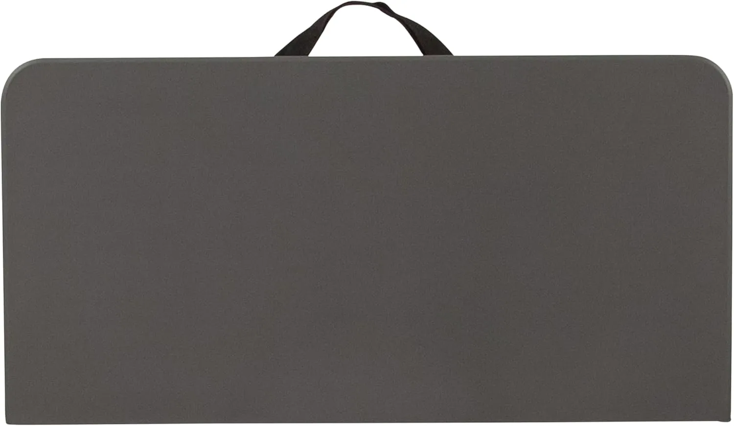 Flash Furniture Dunham 2.83' Square Plastic Folding Event Table with Carrying Handle, Bi-Fold Banquet Table for Indoor/Outdoor Events, Dark Gray