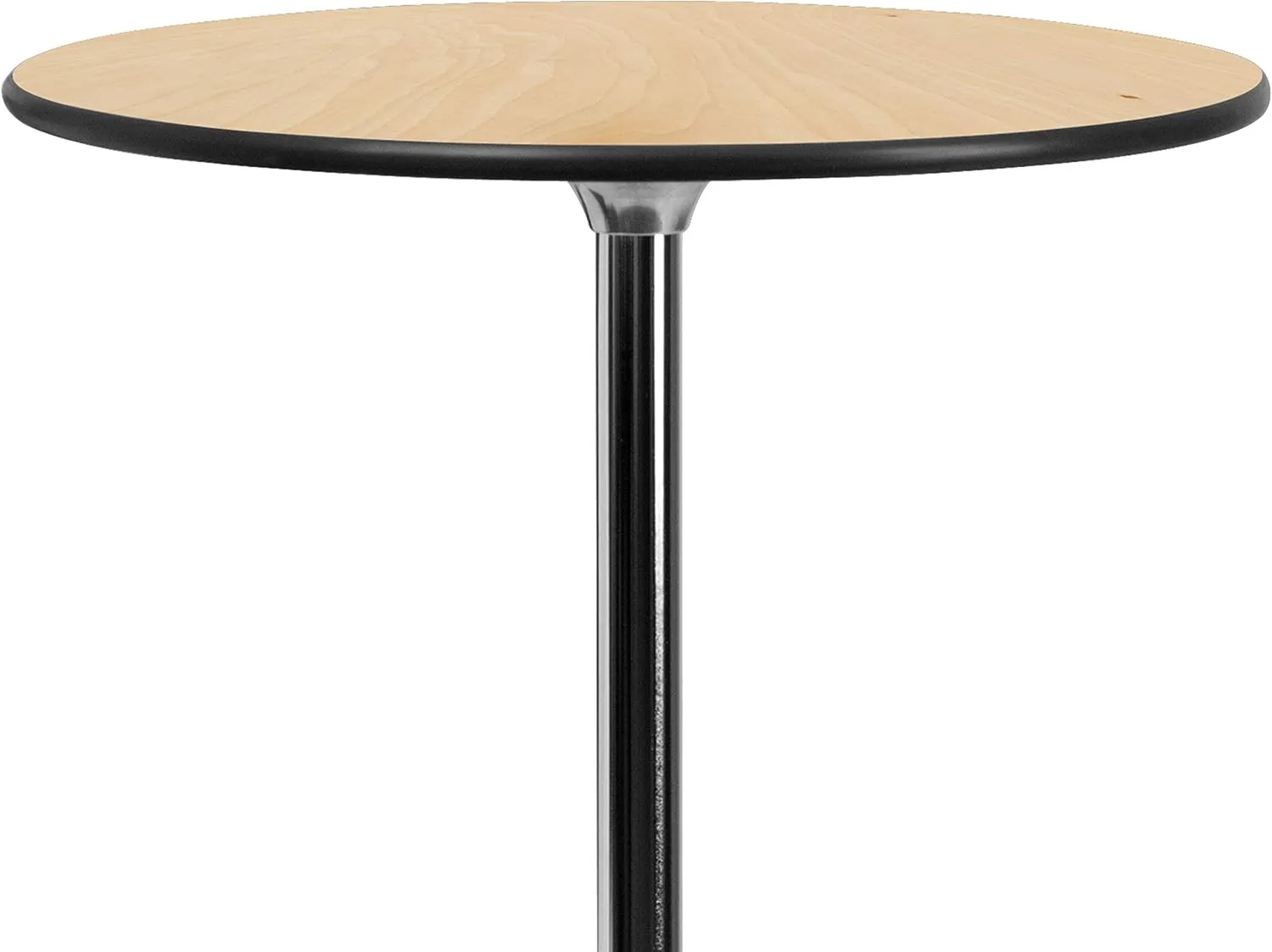 Flash Furniture Lars 30'' Round Wood Cocktail Table with 30'' and 42'' Columns, Adjustable Wood Bar Height Table for Events or Home Use, Natural