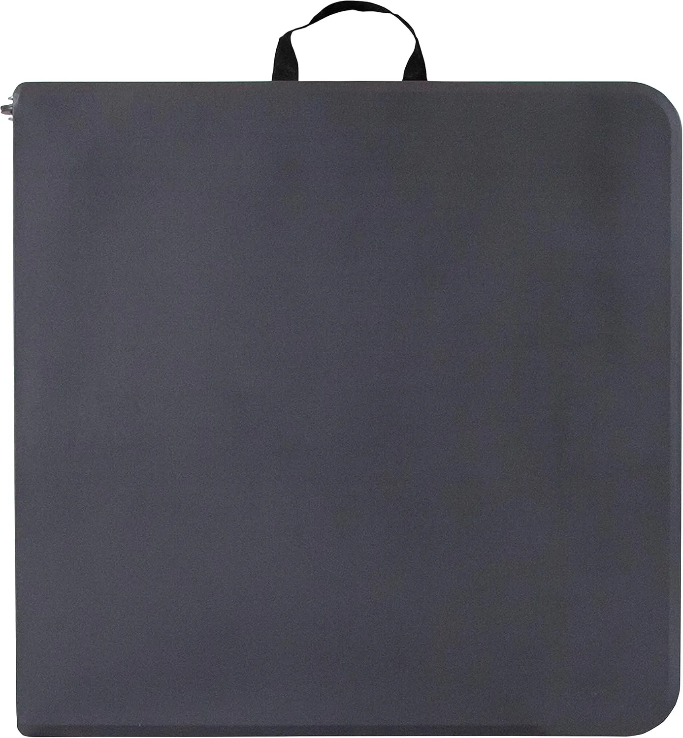 Flash Furniture Mills 4-Foot Height Adjustable Bi-Fold Dark Gray Plastic Folding Table with Carrying Handle