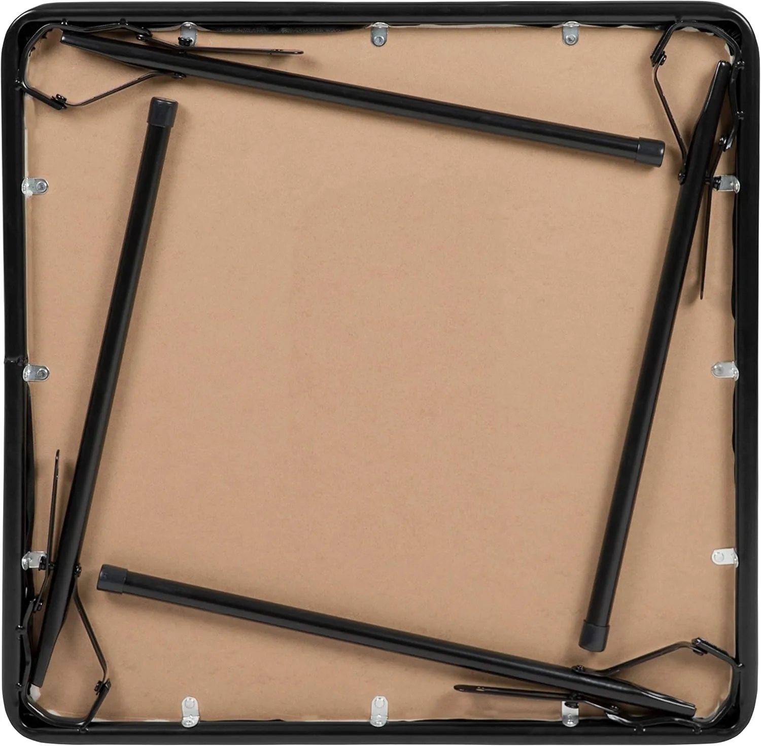 Flash Furniture Mindy Folding Kids Table with Vinyl Padded Top, Children's Square Activity Table for Daycare and Classrooms, Black