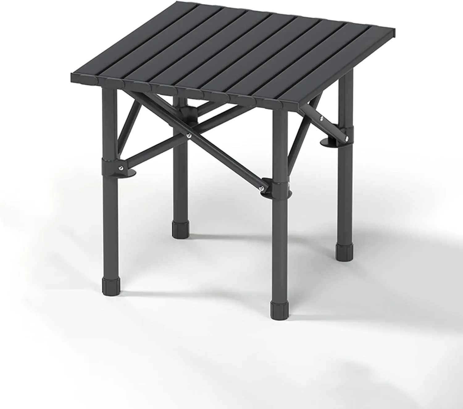 Folding Camping Table Portable Carbon Steel Frame Fold up Camping Tables Small Folding Table Portable Outdoor with Carry Bag(Black,53 * 52 * 50cm)