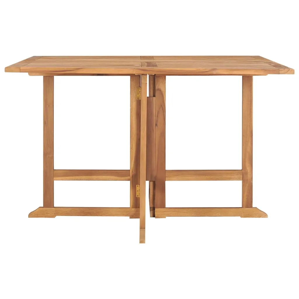 Folding Patio Dining Table 43.3"x43.3"x29.5" Solid Wood Teak