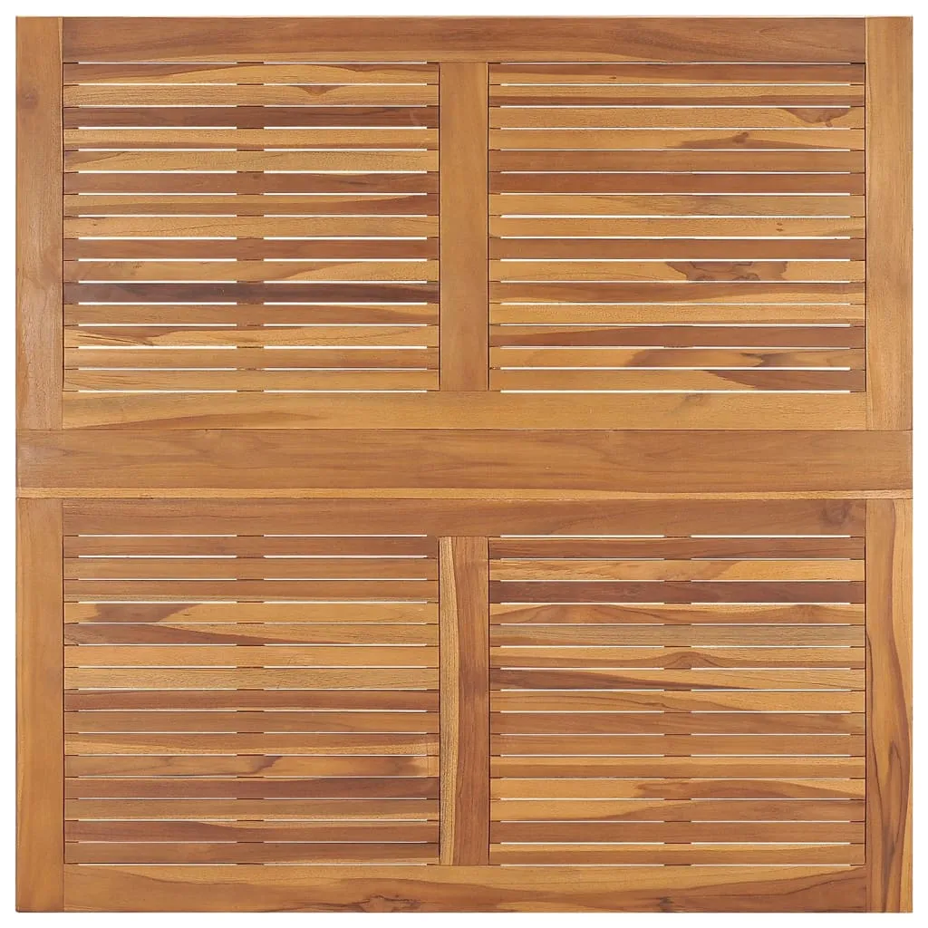 Folding Patio Dining Table 43.3"x43.3"x29.5" Solid Wood Teak