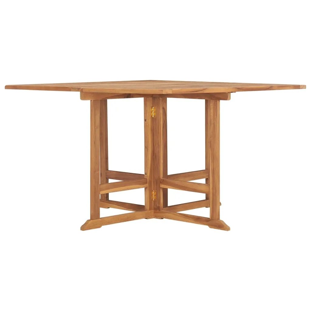 Folding Patio Dining Table 43.3"x43.3"x29.5" Solid Wood Teak
