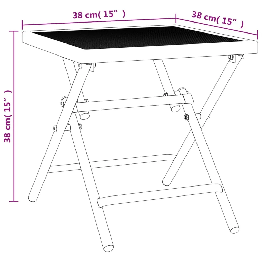 Folding Patio Table Outdoor Folding Garden Table Anthracite Steel Mesh