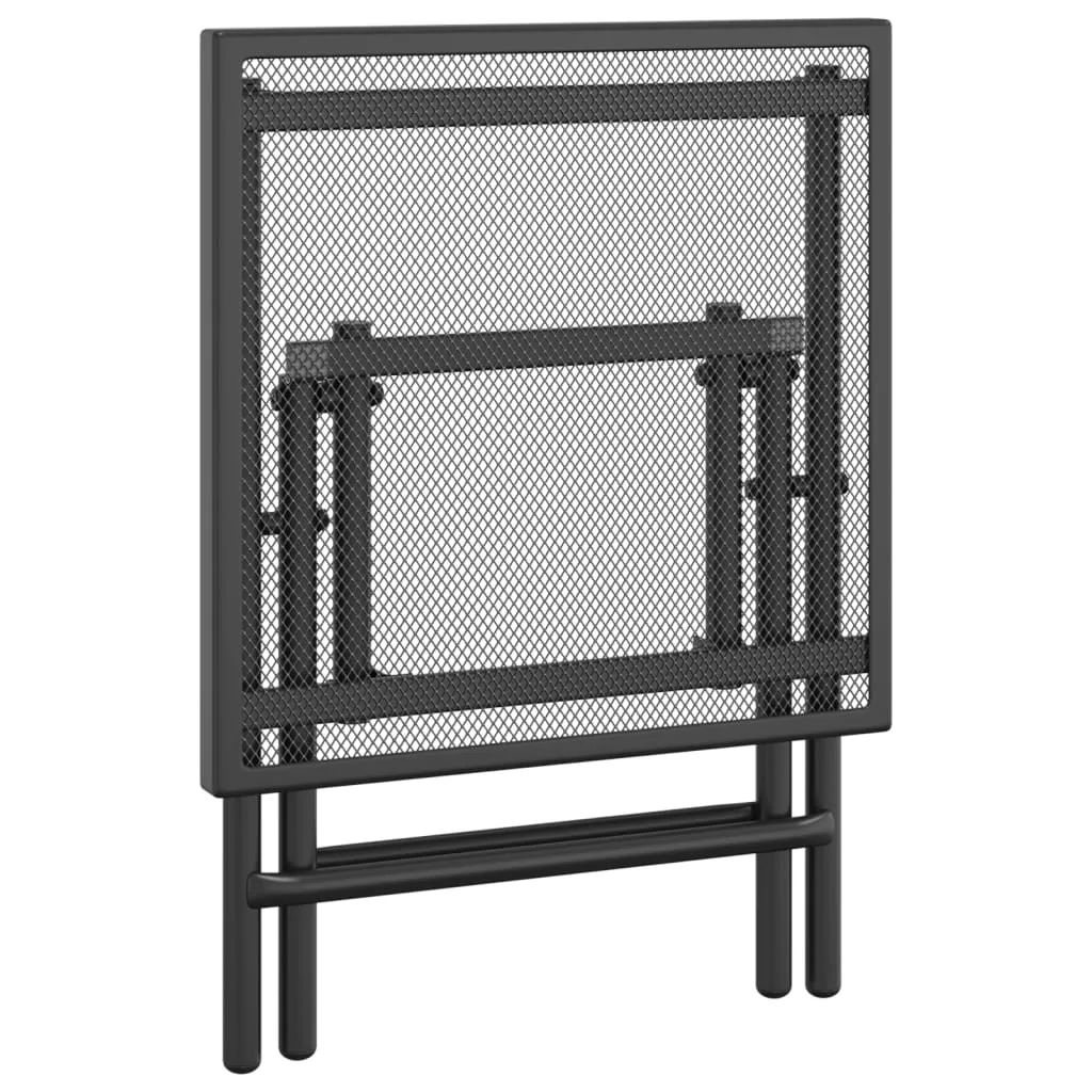 Folding Patio Table Outdoor Folding Garden Table Anthracite Steel Mesh
