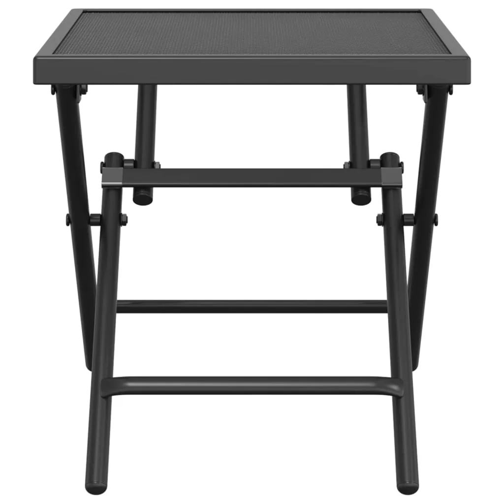 Folding Patio Table Outdoor Folding Garden Table Anthracite Steel Mesh