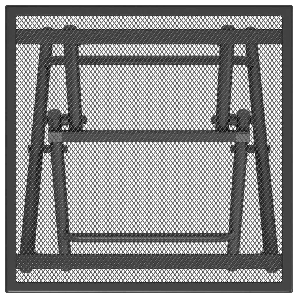 Folding Patio Table Outdoor Folding Garden Table Anthracite Steel Mesh