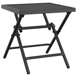 Folding Patio Table Outdoor Folding Garden Table Anthracite Steel Mesh