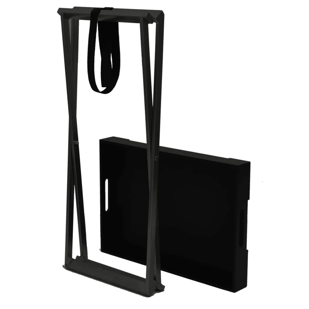 Folding Table Accent Foldable End Table with Iron Frame Gold and MDF