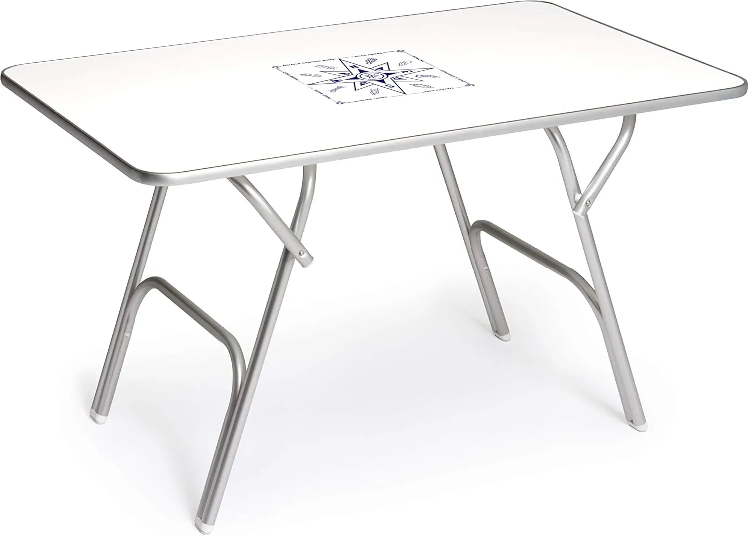 FORMA MARINE Boat Table Folding 47.2" x 29.5" Double Height Positioning 22"/28.5" Marine Aluminum Yacht Deck Furniture M600