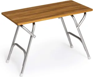 FORMA MARINE Teak Veneer Boat Table Folding 34.6" x 17.3" x 24" Height Marine Aluminum Yacht Deck Furniture M200T