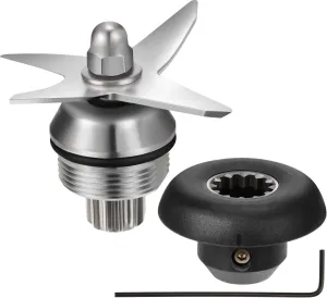 Frienda 3 Pieces Blender Blade Assembly 6 Wet Dry Ice Blade Assembly With Socket Wrench Drive Socket Kit Replacement Parts for Vita-Mix Blender Compatible with Vita-Mix 1151 1152