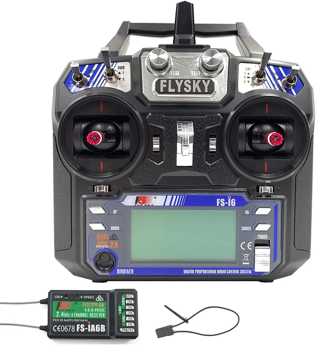 FS-i6 6Channel 2.4GHz AFHDS2A RC Transmitter w/FS-iA6B Receiver for RC Multirotor Helicopter Airplane Glider Quadcopter (Mode_2)