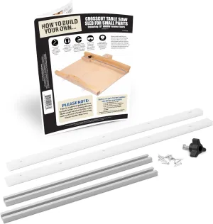 Fulton DIY Table Saw Crosscut Sled Kit (19 Kit w/Predrilled UHMW Bars)