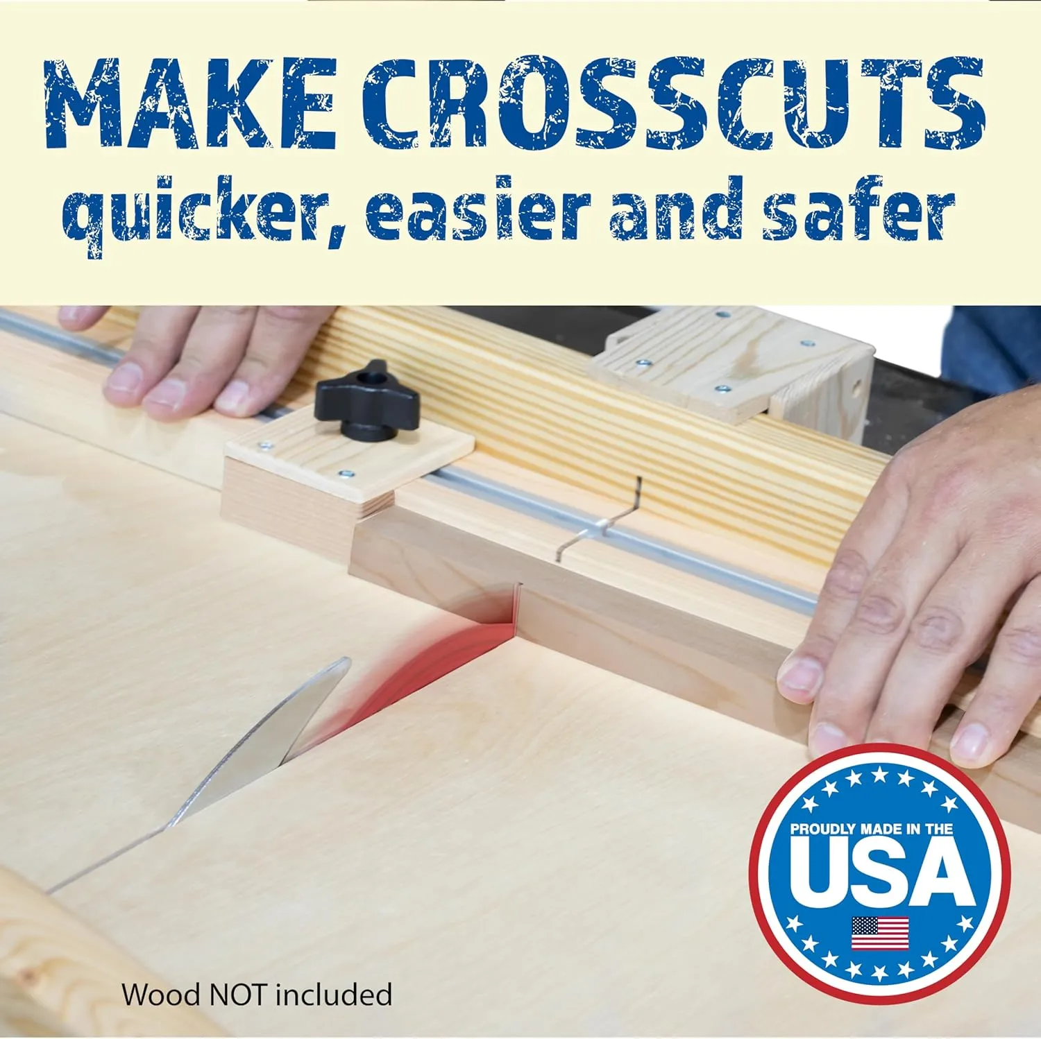 Fulton DIY Table Saw Crosscut Sled Kit (19 Kit w/Predrilled UHMW Bars)