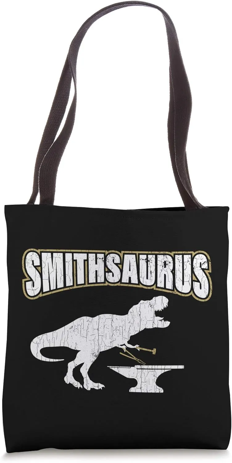 Funny Blacksmith Apparel Blacksmithing Gift Smithaurus Tote Bag