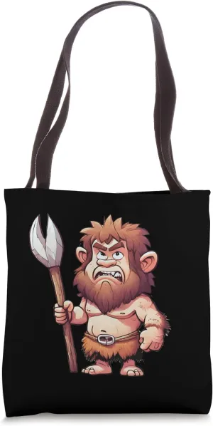 Funny Primitive Prehistoric Caveman Lover Spear Hunter Gift Tote Bag