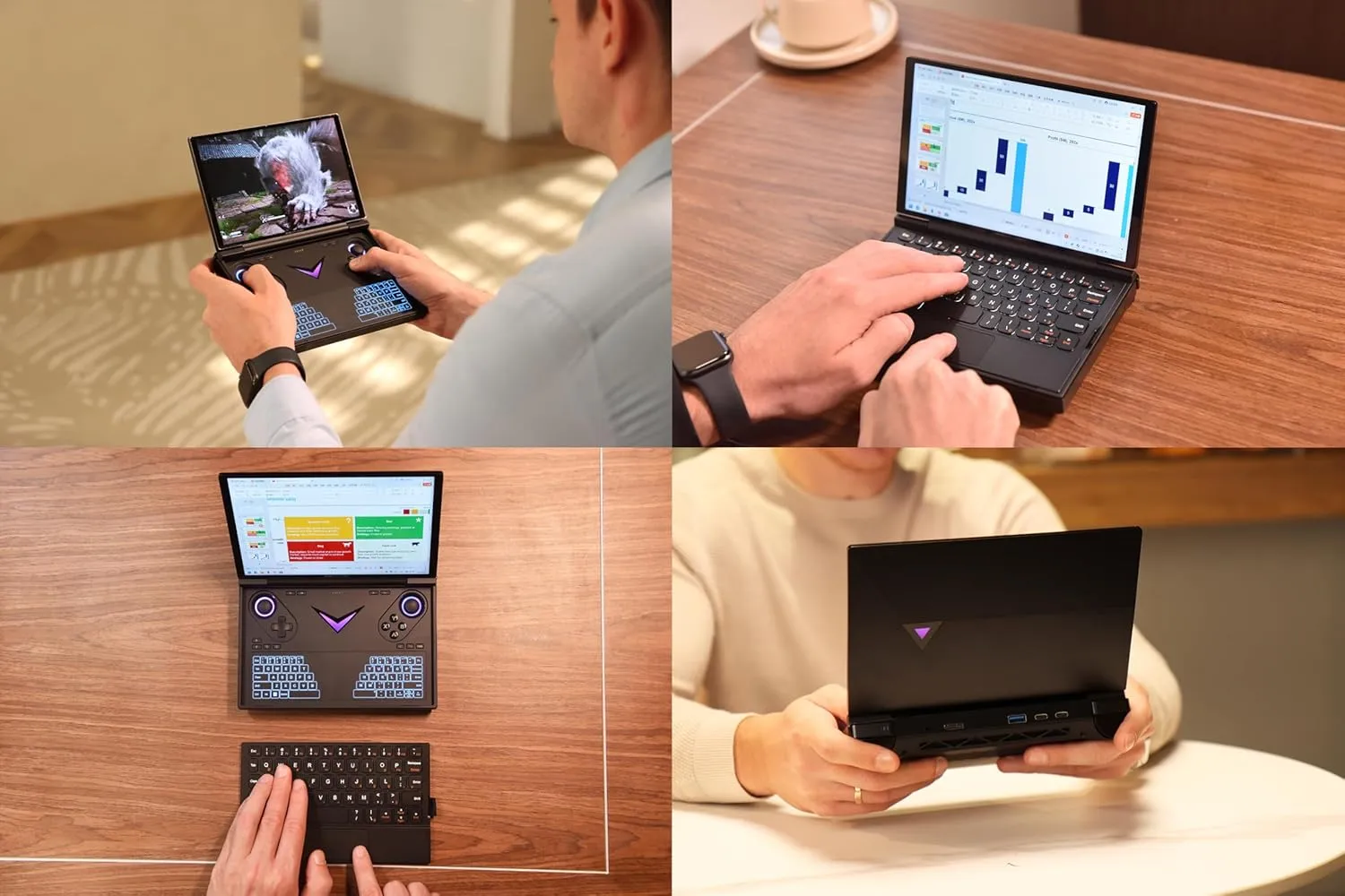 G1 Handheld PC with AMD Ryzen AI 9 HX 370, 2-in-1 Laptop with 8.8" 144Hz 2k Touchscreen, 32G RAM and 2TB SSD