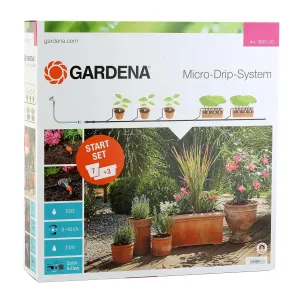 Gardena 13001 Micro Drip Kit for Flower Boxes and Pots, Black, 30x20x20 cm