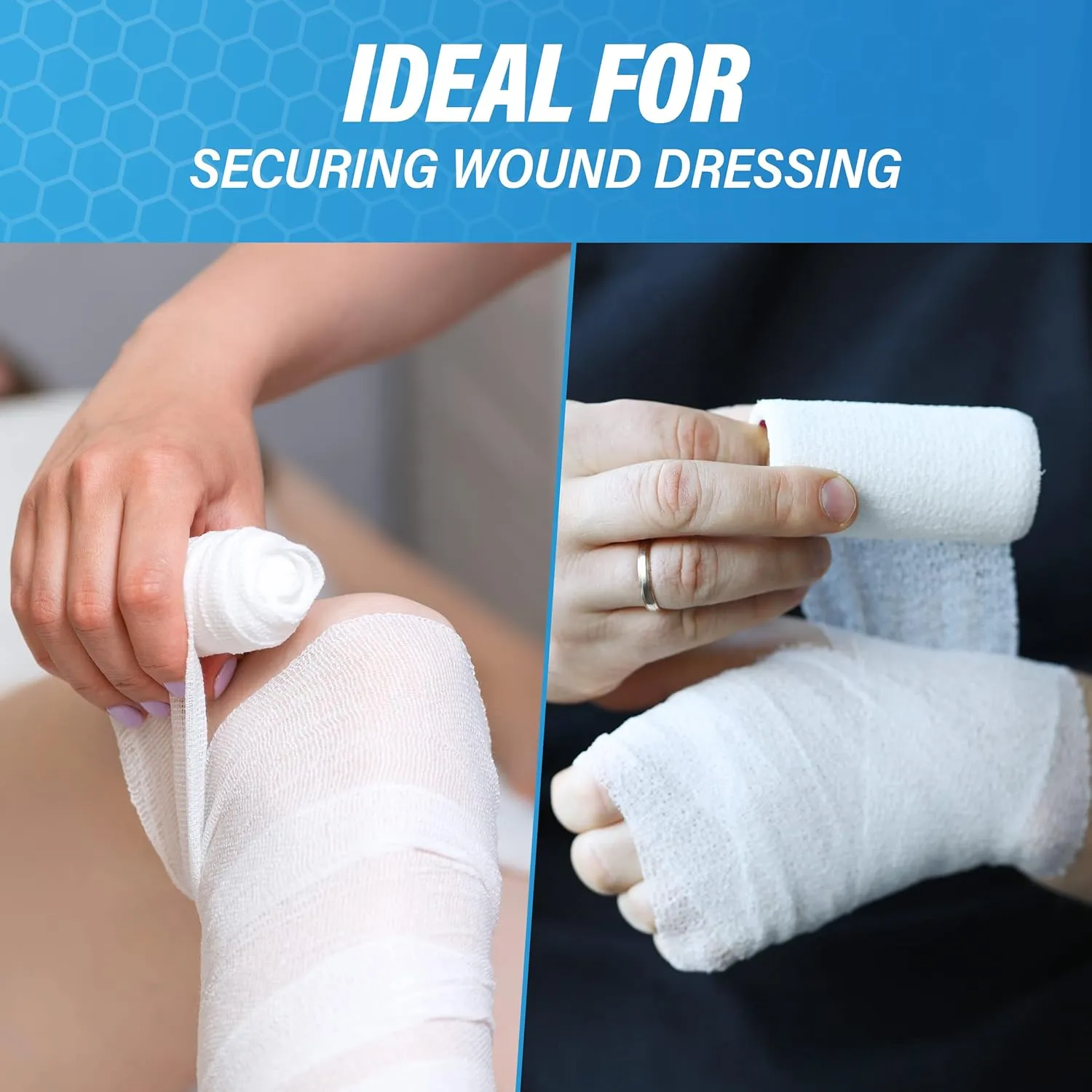 Gauze Bandages – 36 Rolls - Premium First Aid Supplies for Safe Adventuring – Flexible, Stretchable, and Breathable Gauze Rolls – 4” x 4.1 Yards Bandage Wrap for Wound Dressing