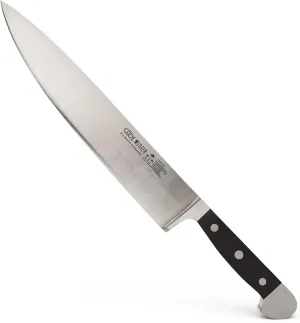 Güde Alpha Series Hand Forged/Sharpened Chef's Knife With Black Hostaform Handle 10-in, Made in Solingen, Germany Since 1910