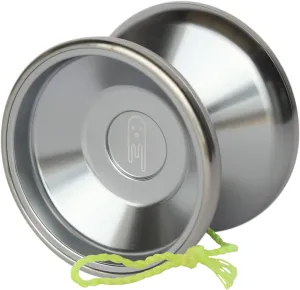 Ghost Bi Metal Aluminum and Steel Professional Trick Yoyo with Ball Bearing Axle and Extra String … (Silver)