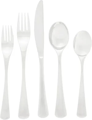 Ginkgo International Mariko 20-Piece Stainless Steel Flatware Place Setting, Service for 4