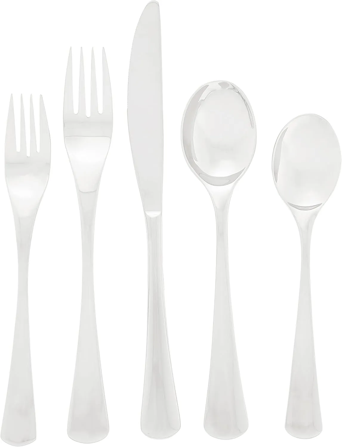 Ginkgo International Mariko 20-Piece Stainless Steel Flatware Place Setting, Service for 4