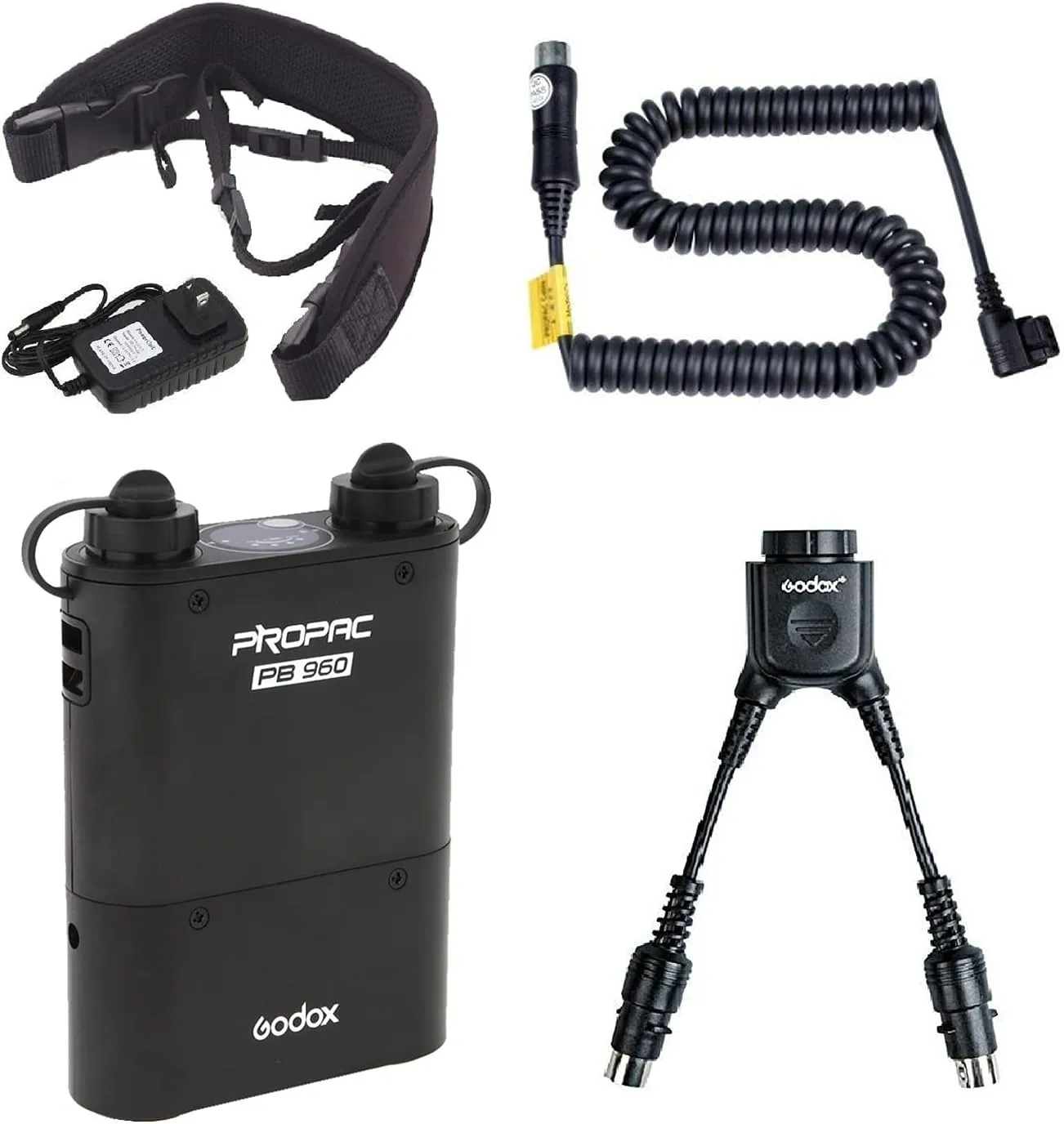 GODOX PB960 Portable Extended Flash Power Battery Pack Kit Dual Output for Canon 600EX, 580EX II, 550EX, 430EZ, for Godox V1Pro C/N/S/F/O/P TT685 TT685II AD360II AD360 AD180, for Yongnuo Flashes