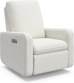 Graco Teddi Power Recliner Swivel Glider (Ivory Boucle) – Electronic Power Recline, USB-A & USB-C Charger, Premium Cushioning & Comfort