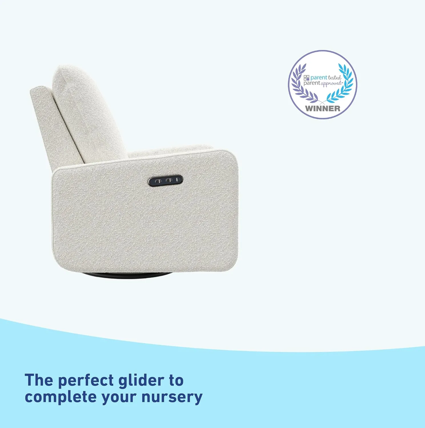 Graco Teddi Power Recliner Swivel Glider (Ivory Boucle) – Electronic Power Recline, USB-A & USB-C Charger, Premium Cushioning & Comfort