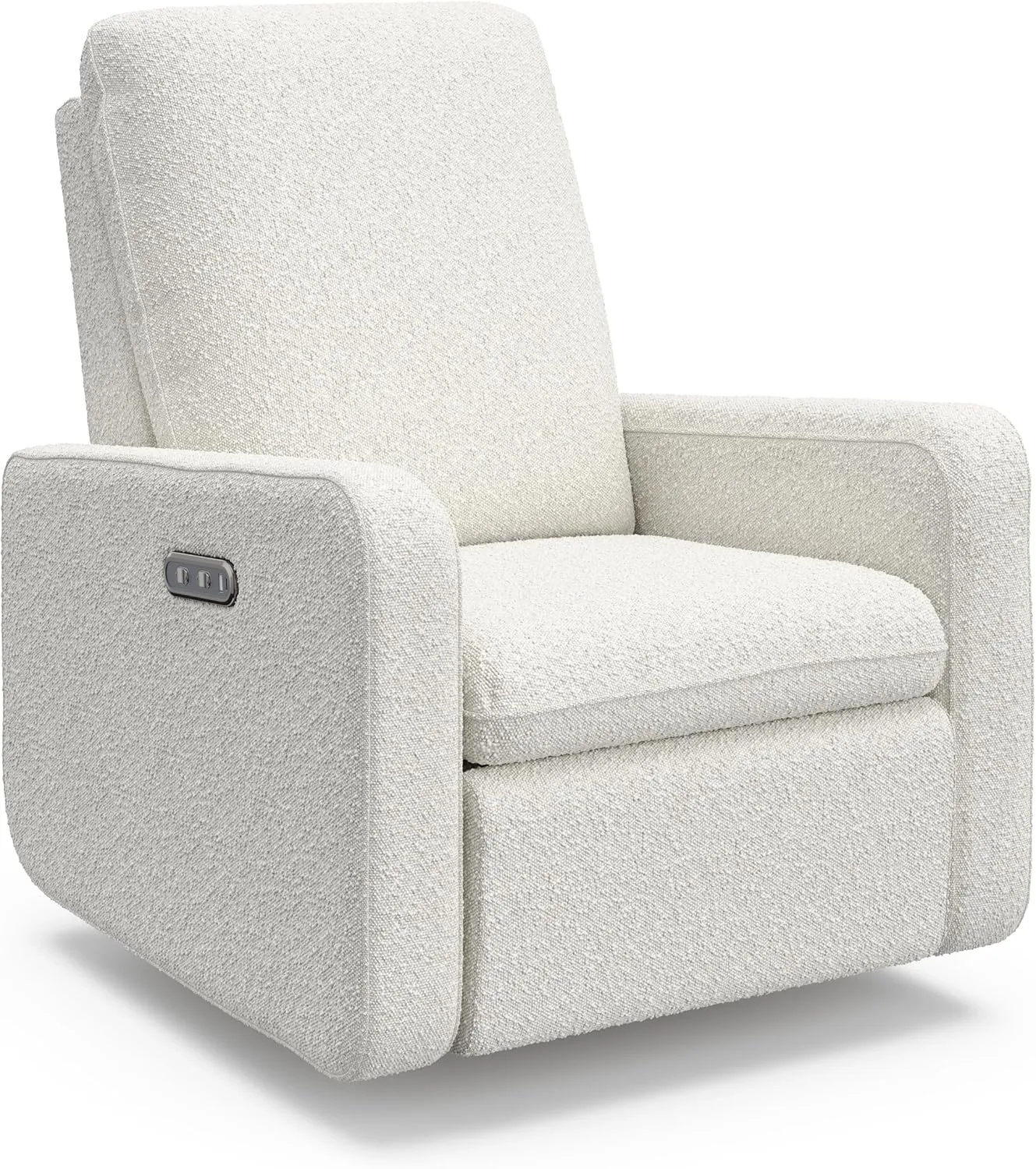 Graco Teddi Power Recliner Swivel Glider (Ivory Boucle) – Electronic Power Recline, USB-A & USB-C Charger, Premium Cushioning & Comfort