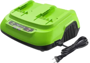 Greenworks 40V 8A Dual Port Rapid Charger(Genuine Greenworks Charger)