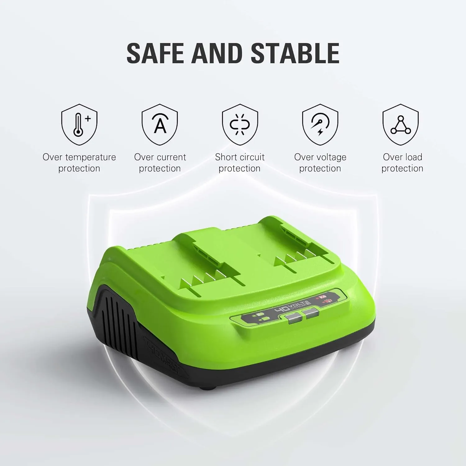Greenworks 40V 8A Dual Port Rapid Charger(Genuine Greenworks Charger)