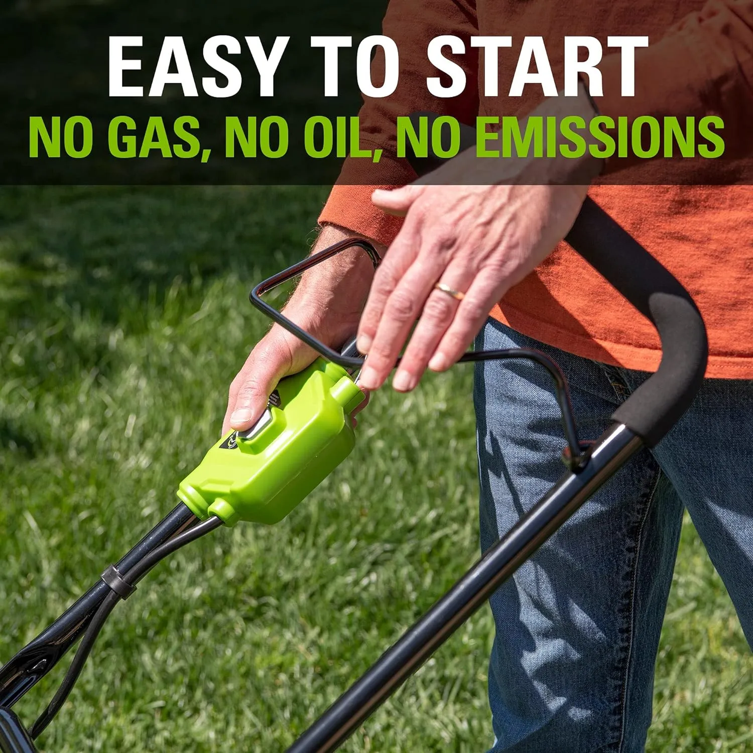 Greenworks 48V (2 x 24V) 17" Cordless (Push) Lawn Mower (125  Compatible Tools), (2) 4.0Ah Batteries and Dual Port Rapid Charger Included