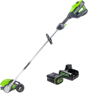 Greenworks 82V 8" Brushless Cordless Edger, 4.0Ah Batttery and Dual Port Rapid Charger Included