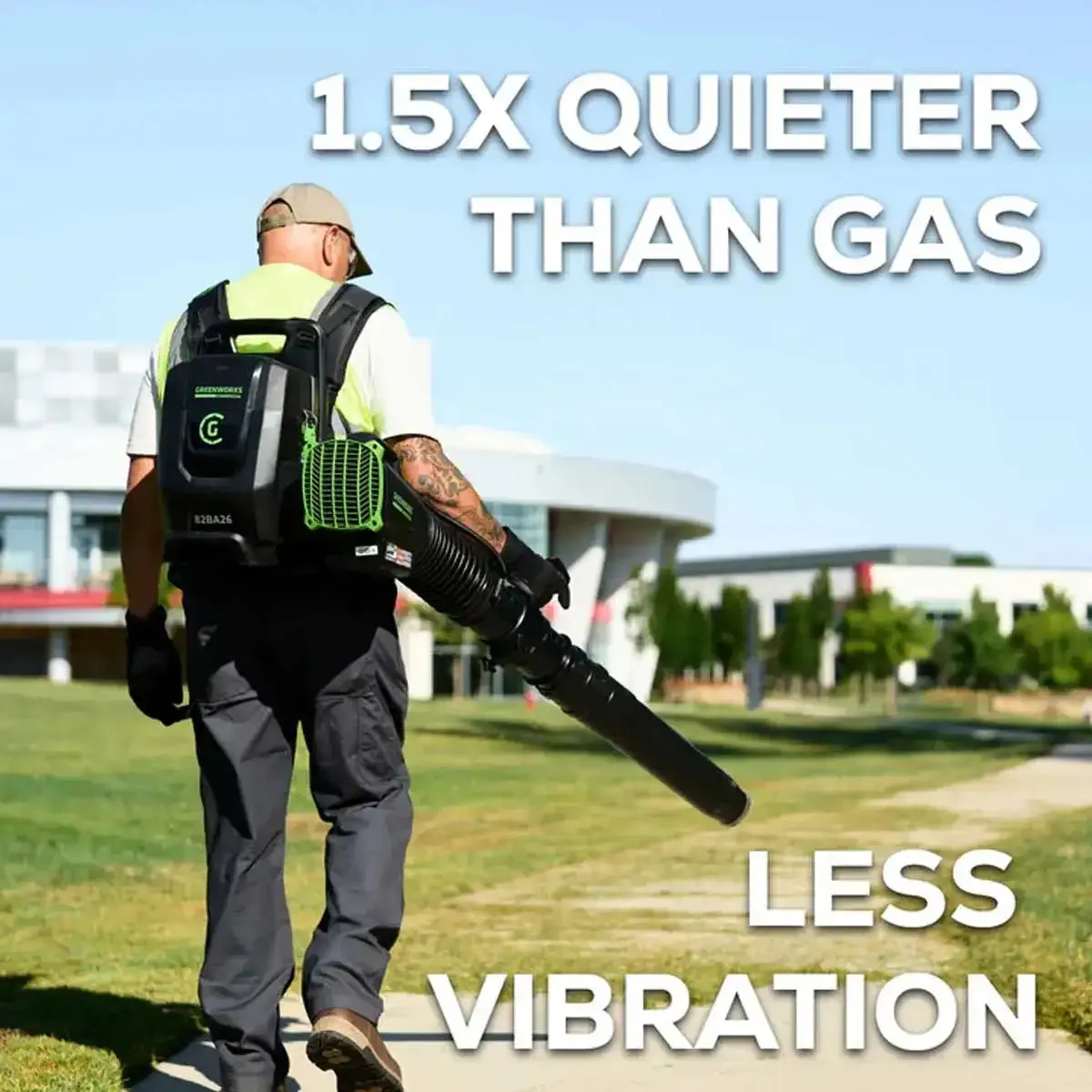 Greenworks 82V Dual Port Backpack Blower with Two 5Ah Batteries and Dual Port Charger
