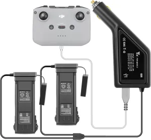 Hanatora 3 in 1 Battery Car Charger for DJI Mavic 3/Classic/Pro/Cine/Enterprise Drone, 12V Rapid Charging Hub Accessories