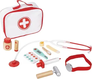 Hape: Little Doctor Play Set - Medicine Carry Bag & Wooden Accessories, First-Aid Toy Kit, Medical-Nurse-Doctor-Caregiver Pretend Play, Kids Ages 3 