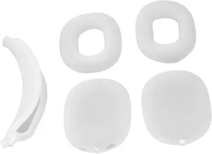 Hard Shell Headphone Case with Silicone Ear Cups Cover Ear Pad Case Cover Headband Cover EVA Headset Travel Bag Support Auto Wake Sleep Function (Clear)