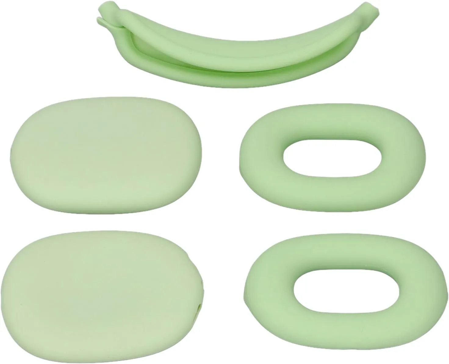 Hard Shell Headphone Case with Silicone Ear Cups Cover Ear Pad Case Cover Headband Cover EVA Headset Travel Bag Support Auto Wake Sleep Function (Green)