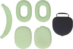 Hard Shell Headphone Case with Silicone Ear Cups Cover Ear Pad Case Cover Headband Cover EVA Headset Travel Bag Support Auto Wake Sleep Function (Green)