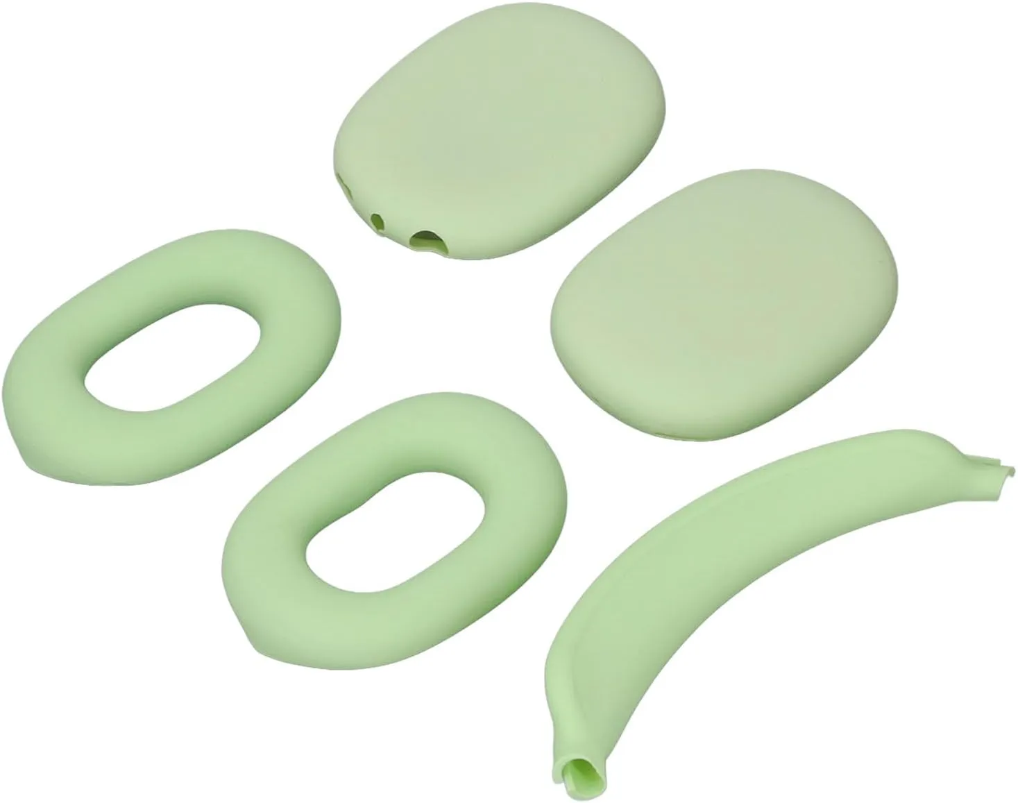 Hard Shell Headphone Case with Silicone Ear Cups Cover Ear Pad Case Cover Headband Cover EVA Headset Travel Bag Support Auto Wake Sleep Function (Green)