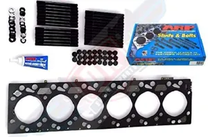 Head Gasket with ARP Head Stud Kit Fits Dodge 2007-2017 6.7L 6.7 Cummins 2500 3500 (Head Gasket Studs)