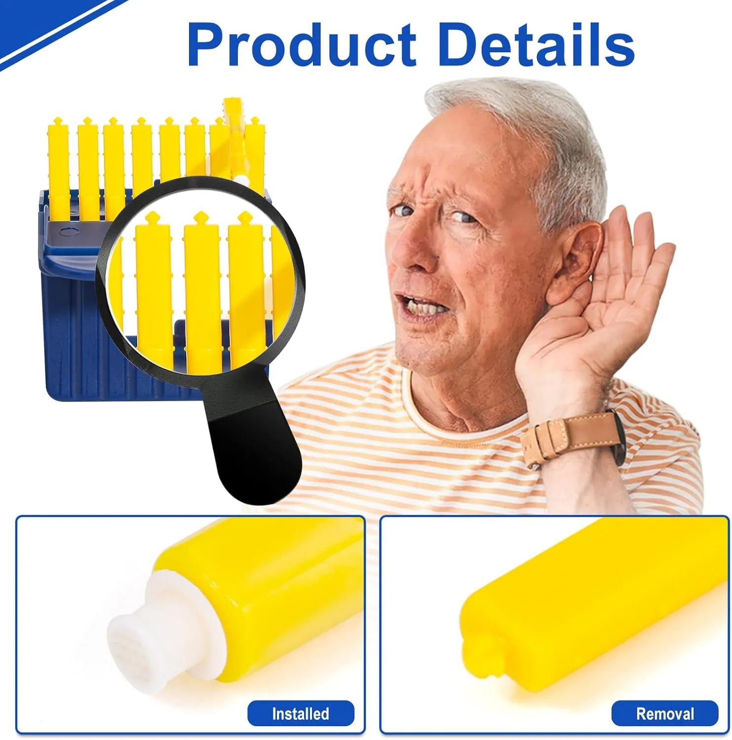 Hearing Aid Wax Guards Filters 48 Pcs Starkey Hearing Aid 1.5 mm Hearing Aids Cleaning Tools Accessories Resound Wax Guards Filters Supplies 6 Packs Earwax Filters Replacement Parts Kits