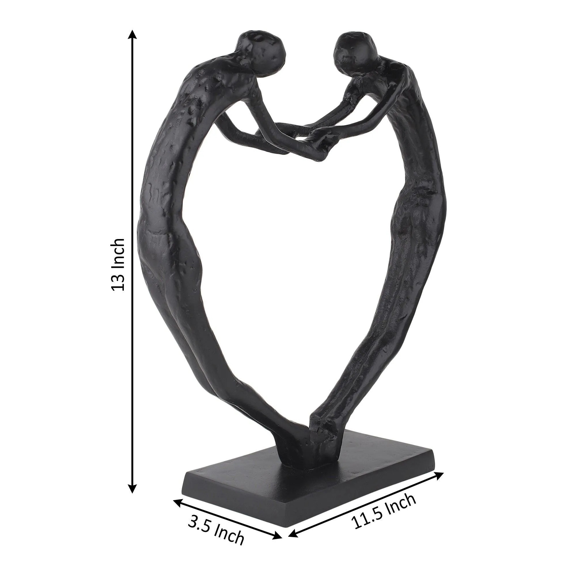 Heartfelt Harmony Sculpture in Black