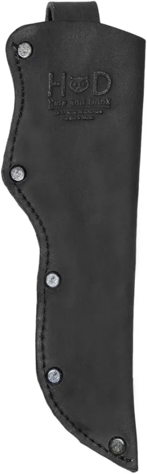 Hide & Drink, Thick Leather Mora Knife Sheath w/Belt Loop, Handmade Includes 101 Year Warranty (Charcoal Black)